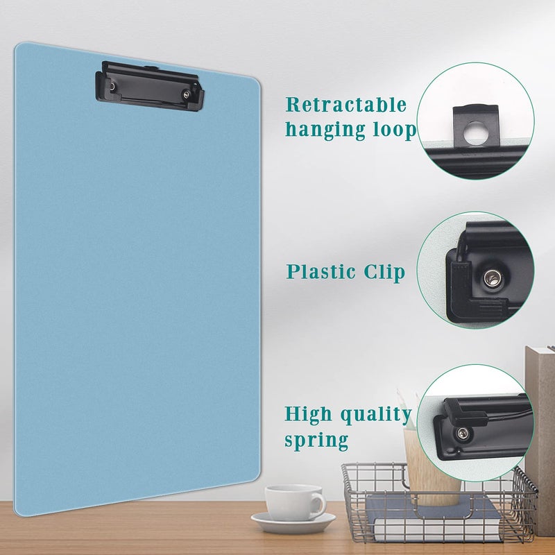 Ysenchan Plastic Clipboards (Set of 4)  Multiple Color Clip Board with Metal Clip  Clip Boards for Doctor  Nurse  Teacher  Student  Clerk - Image 4